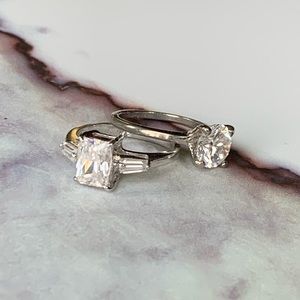 Cubic Zirconia ring set